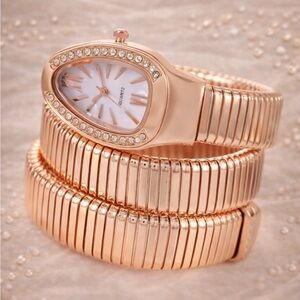 Serpenti Rose Gold Snake Wrap Elegant Watch